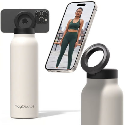 magObottle - Borraccia termica con supporto magnetico per smartphone